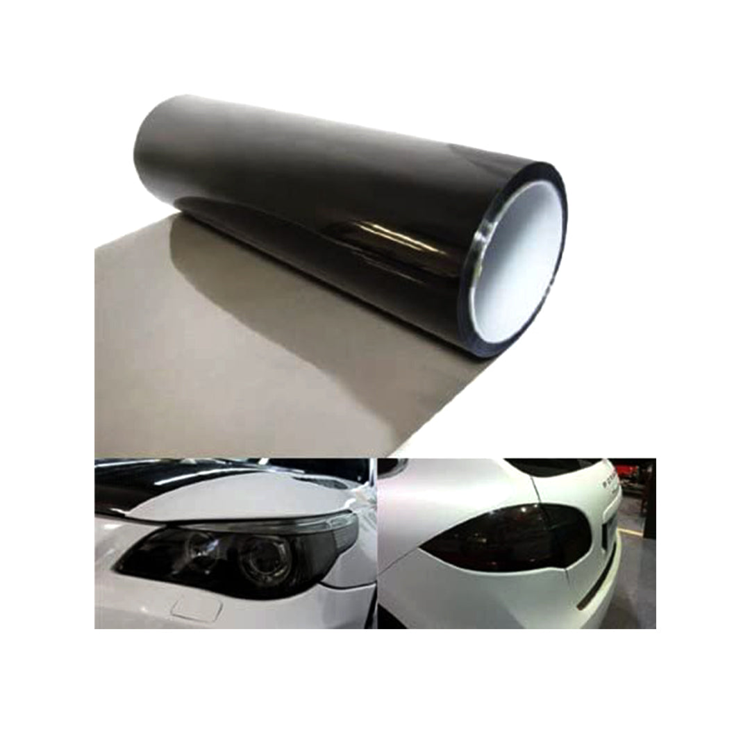 Automotive Self Adhesive Lamp Protective Film  For Head And Tail Lamps   Dark Smoke Transparent  12" Width   Per Sqft (China)