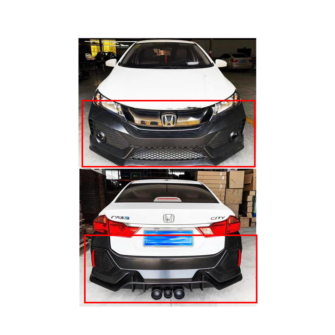 Body Kit Large Front + Back Sides Honda City 2021 Type-R Design Plastic Material Without Light 02 Pcs/Set Not Painted (China)
