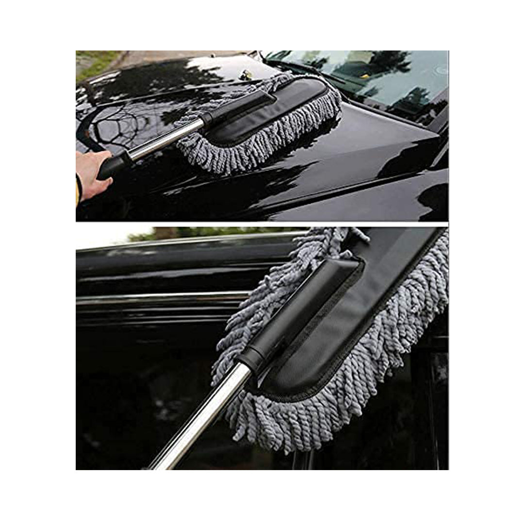 Automotive Duster Brush  With Adjustable Handle Noodle Design Premium Quality Large Size 02 Pcs/Pack Grey Poly Bag Pack  Fy-2224