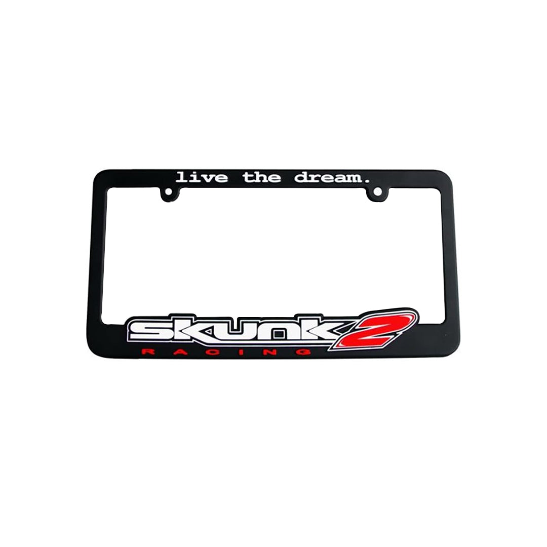 Car License Plate Frame/Holder Moulding Type  Plastic Material Rectangle Shape Skunk 2 Logo   Universal Fitting Premium Quality Black 01 Pc/Set Poly Bag Pack  (China)