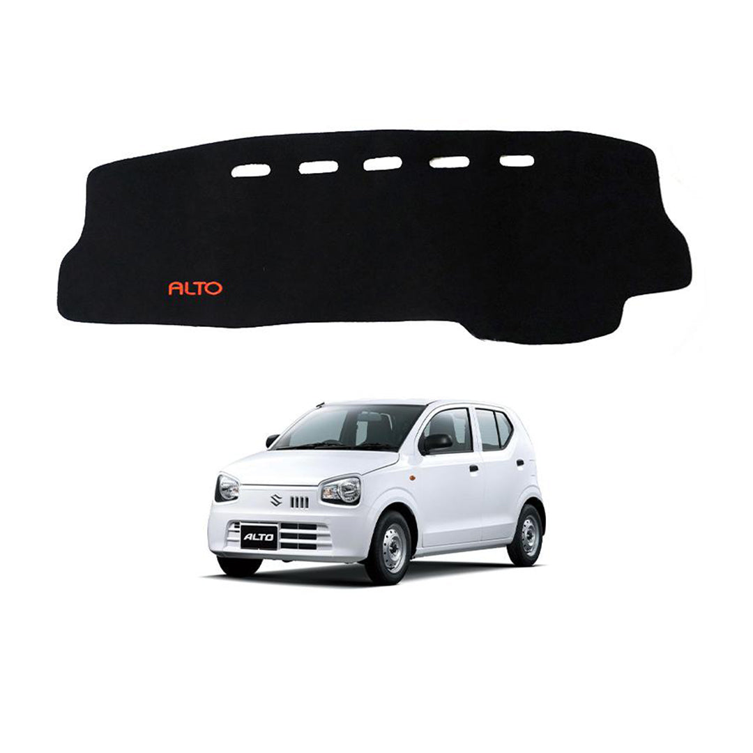 Dashboard Mat Carpet Type Suzuki Alto 2020 Black Black Border Poly Bag Pack   Standard Quality