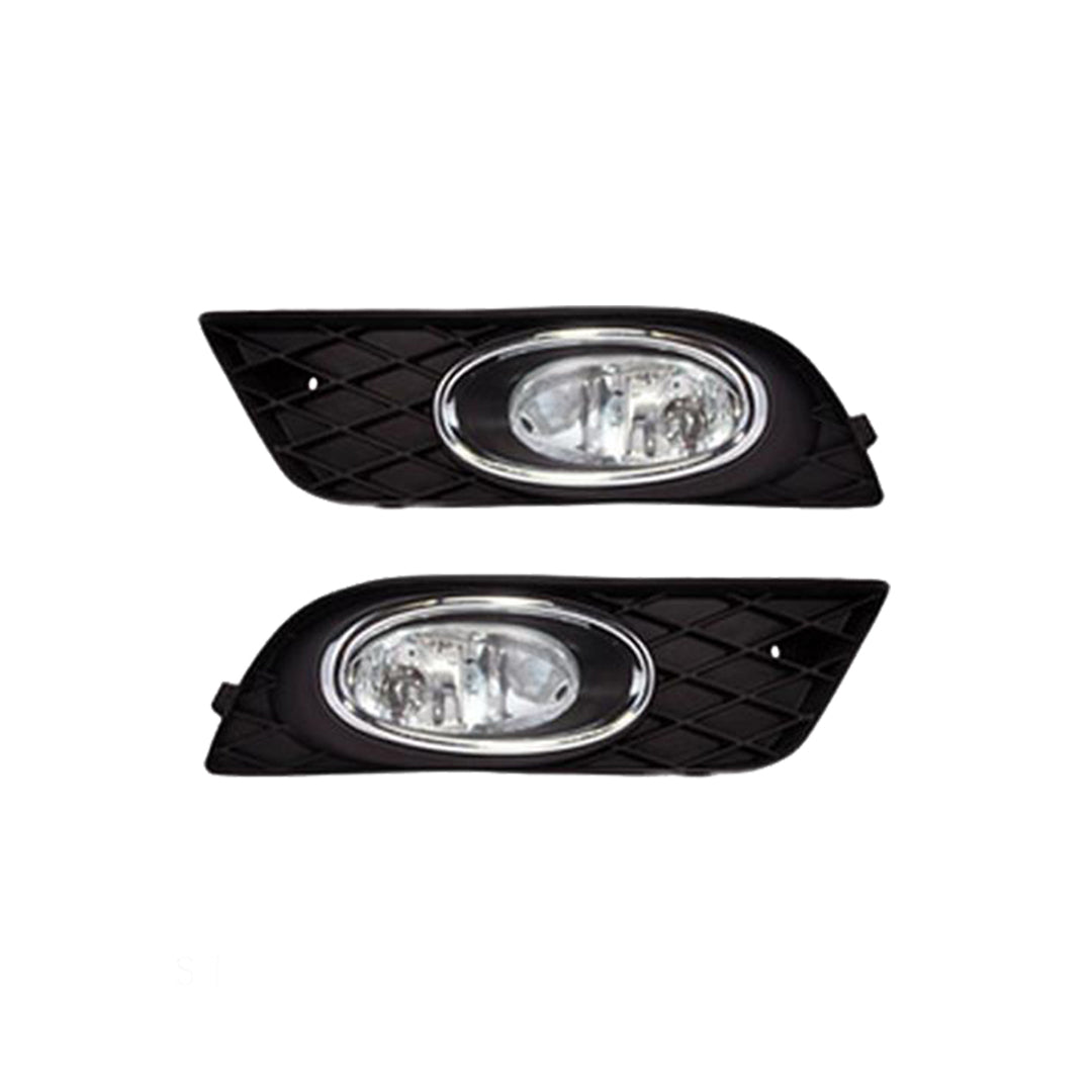 Car Fog Lamp Korealite Oem Fitting Halogen Honda City 2021 Plastic Housing Glass Lens Clear Lens Black/Chrome Kl-7915 (China)