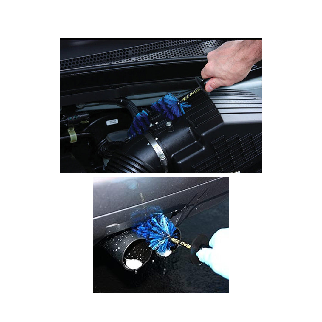 Car Interior Detailing / Cleaning Brush Tonyin Large Size Plastic Material Black/Blue 01 Pc/Pack Premium Quality Blister Pack (China)