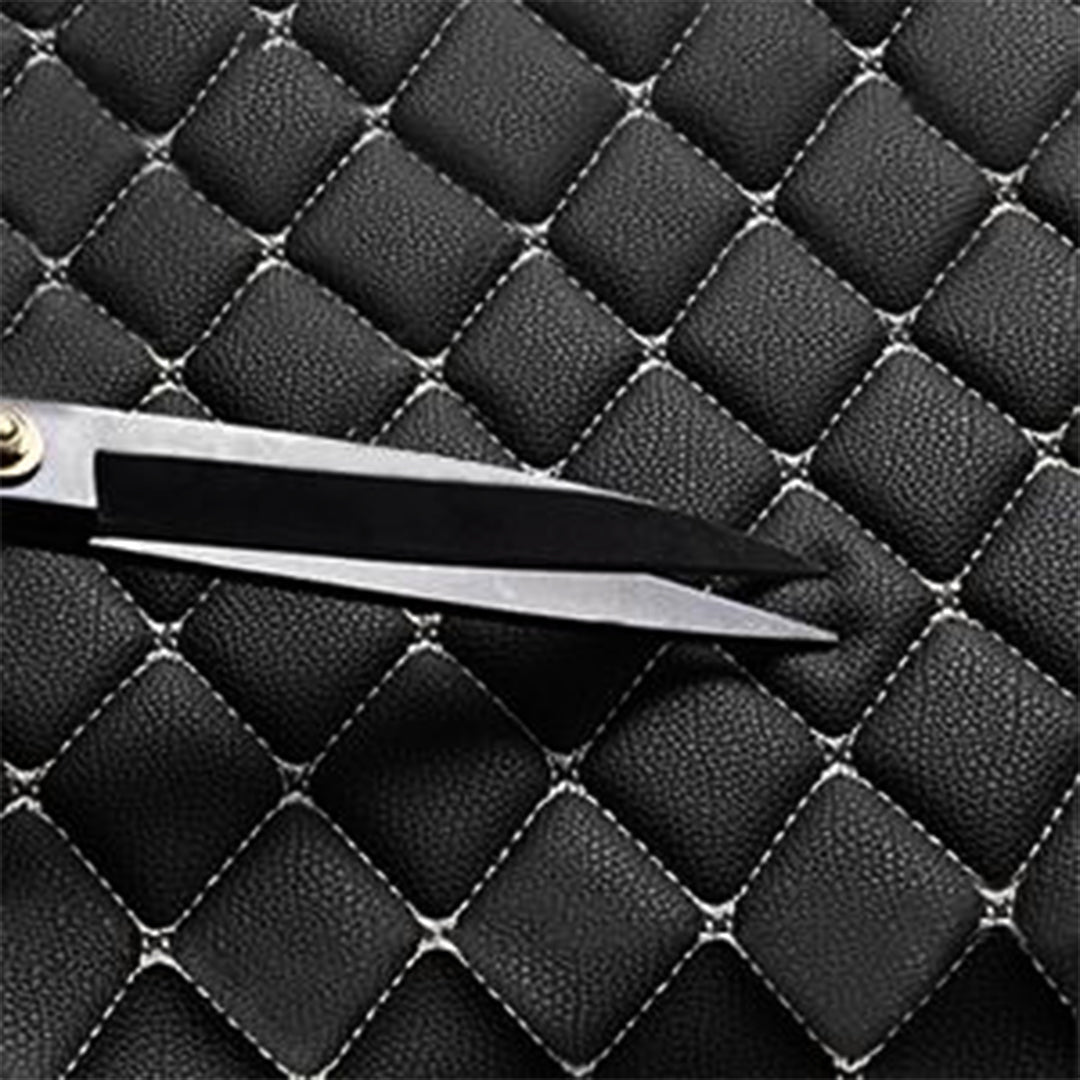 Car Floor Leather Type Rexene Matting 7D Design Custom Fitting Black/Red Standard Quality Per Sqft Red Stitch