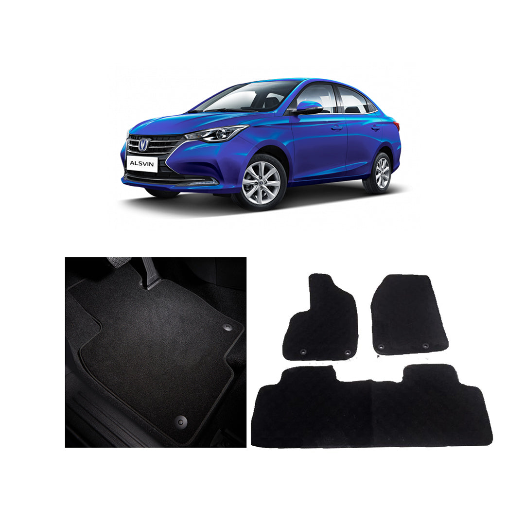 Car Floor Mat Prime Quality Carpet  Oem Fitting Changan Alsvin 2021 03 Pcs / Set Black Poly Bag Pack