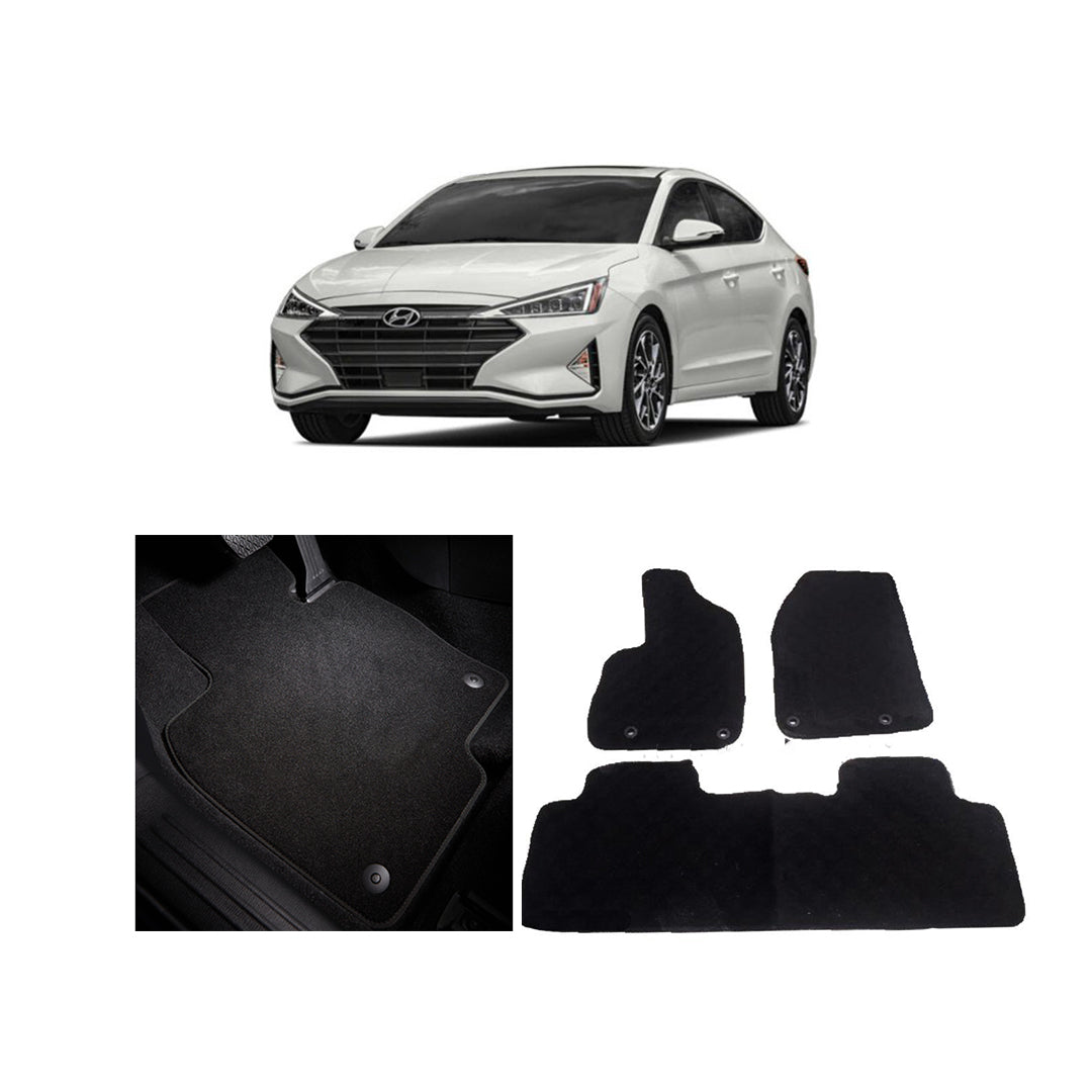 Car Floor Mat Prime Quality Carpet  Oem Fitting Hyundai Elantra 2021 03 Pcs / Set Black Poly Bag Pack