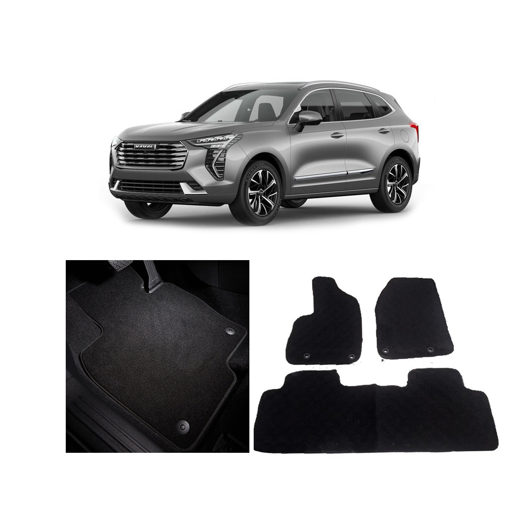 Car Floor Mat Prime Quality Carpet  Oem Fitting Haval Jolion 03 Pcs / Set Black Poly Bag Pack