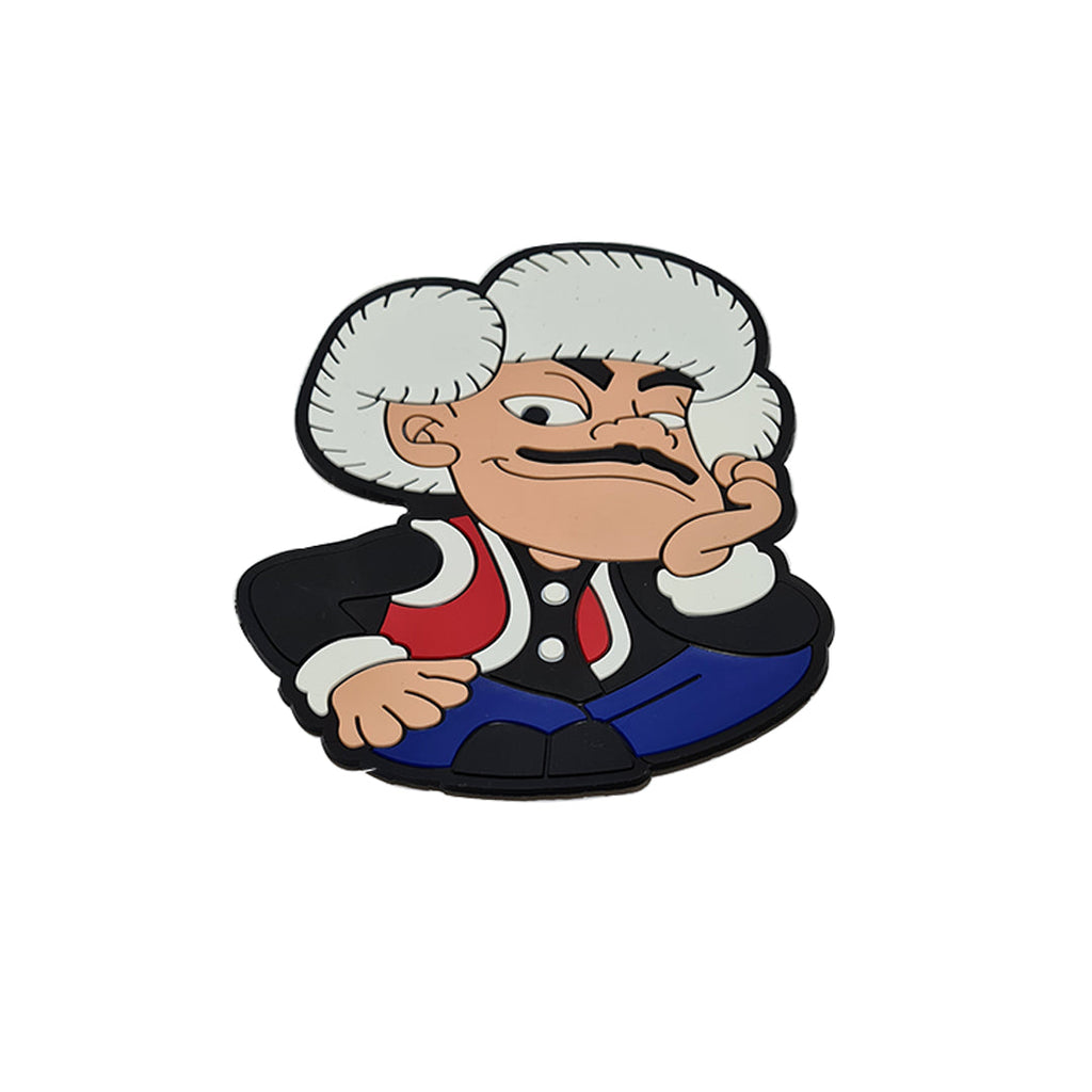 Car Dashboard Non-Slip Mat Silicone Material No Logo Round Design Small Size Black/White Judge Cartoon (China)