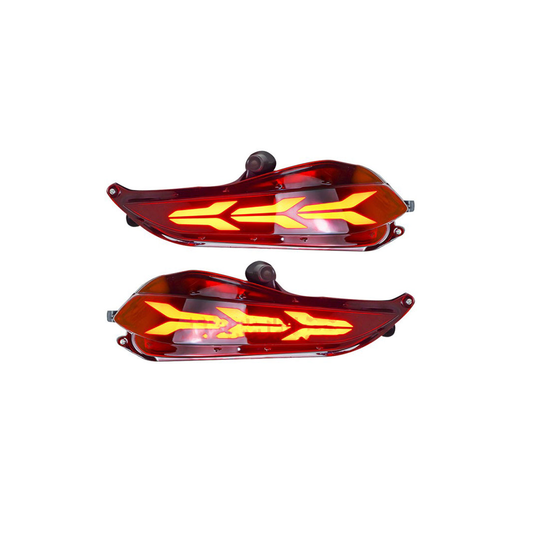 Car Rear Bumper Lamps Toyota Yaris 2020  Oem Fitting Small Arrow Design Red Led 02 Pcs/Set Box Pack (China)