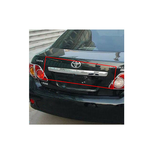 Chrome Rear Trunk Upper Molding / Garnish Plastic Tape Type Fitting Toyota Corolla 2012 Full Chrome 01 Pc/Set (China)