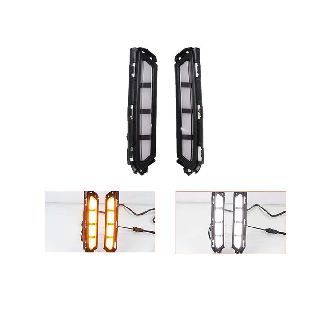 Car Drl Covers Oem Fitting Hyundai Elantra 2021 White Drl Orange Indicator (Running) 02 Pcs/Set Box Pack (China)