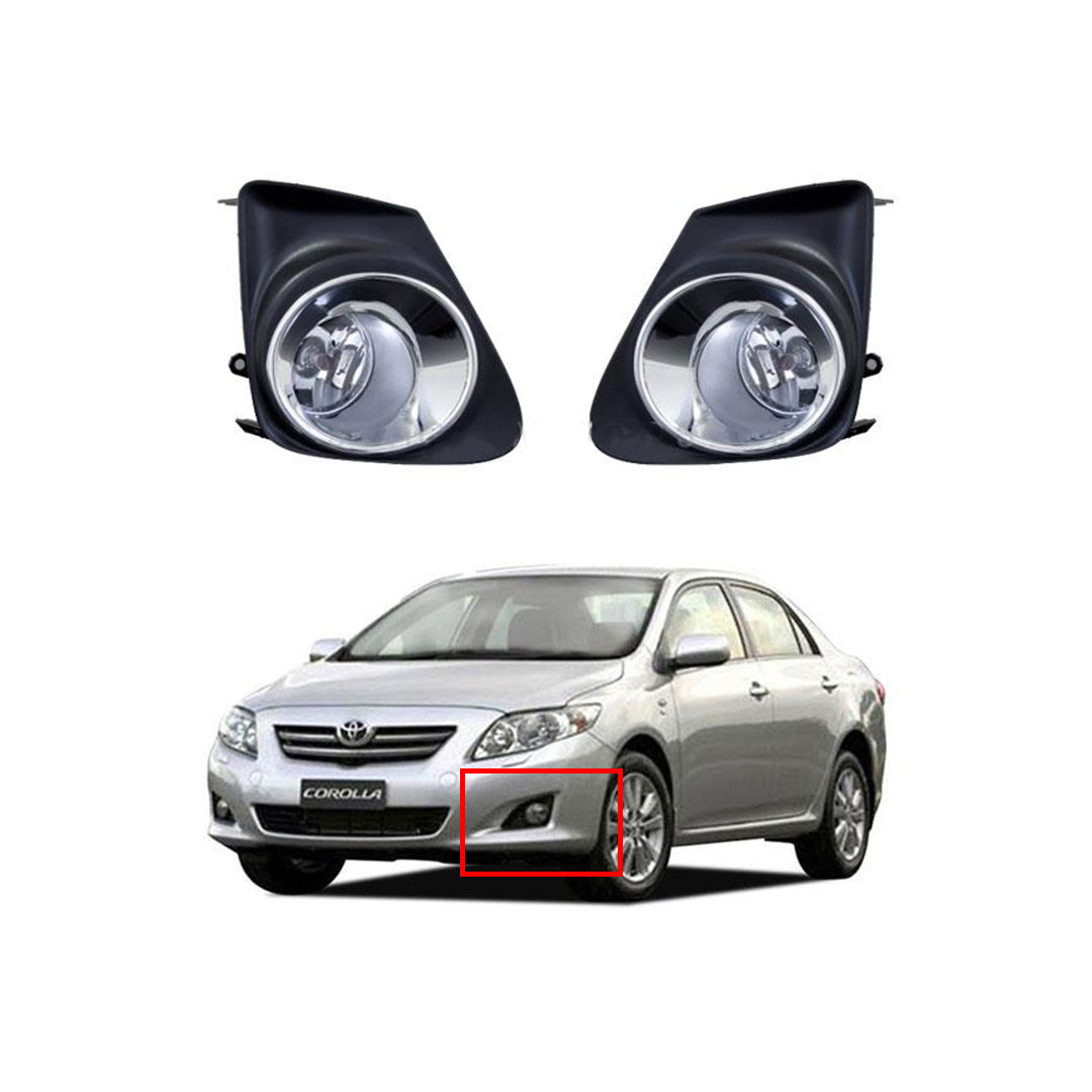 Car Fog Lamp Dlaa Oem Fitting Halogen Toyota Corolla 2012 Plastic Housing Glass Lens Clear Lens Black/Chrome Ty-422C (China)