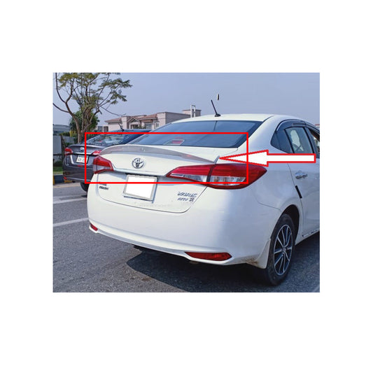 Car Spoiler Rear Centre Type Toyota Yaris 2020  Duck Tail Design  Plastic Material Tape Type Fitting  Large Size Not Painted (China)