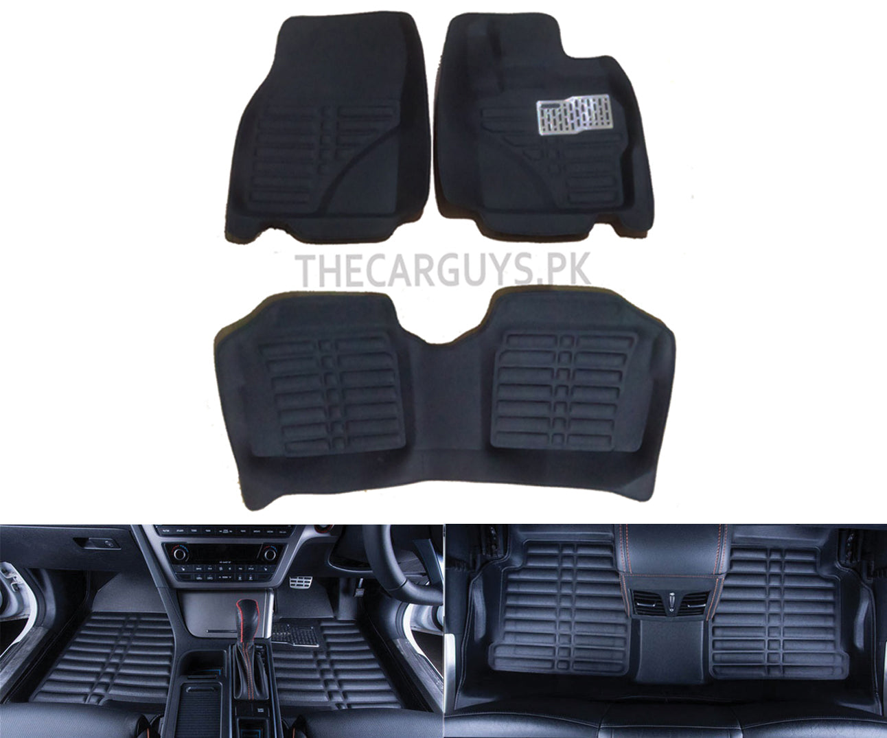 Car Floor Mat 5D Aqua 2015 Toyota Black Pvc  03 Pcs / Set Standard Quality (China)