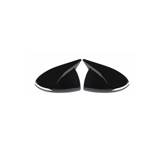 Chrome Door Mirror Covers (Full) Plastic Tape Type Fitting Hyundai Sonata 2021 Black/Carbon 02 Pcs/Set Batman Design (China)