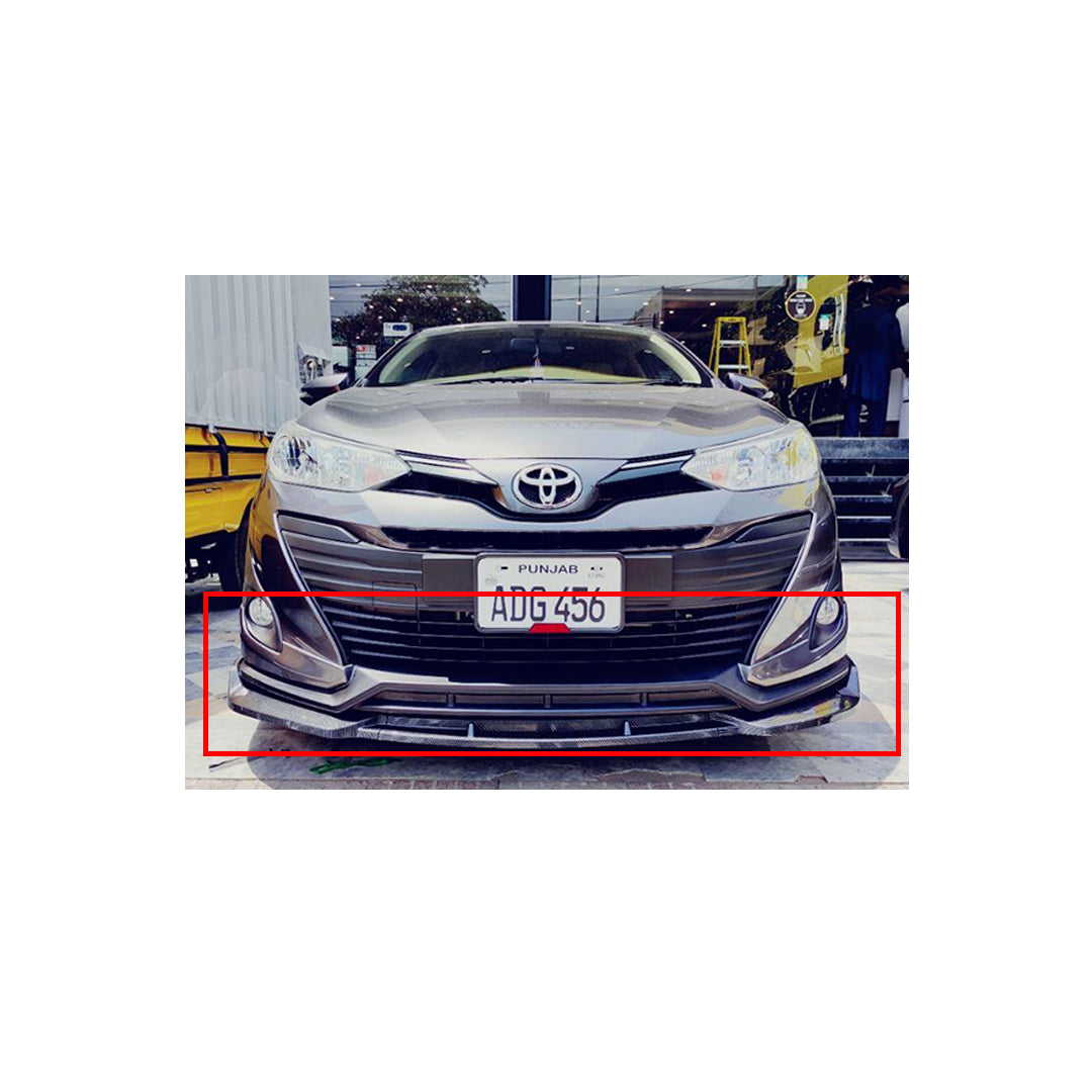 Front Bumper Lip/Extensions Oem Fitting Toyota Yaris 2020 Kinard Design Plastic Material 03 Pcs / Set Matt Black Bulk Pack Fy-7483 (China)