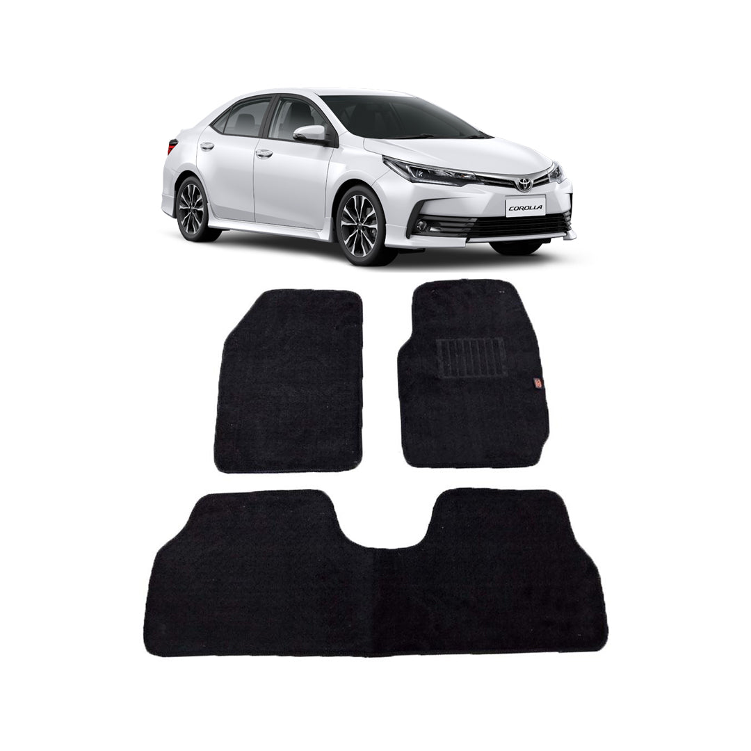 Car Floor Mat Velvet Type Carpet Oem Fitting Toyota Corolla 2018 03 Pcs / Set Black Poly Bag Pack (China)