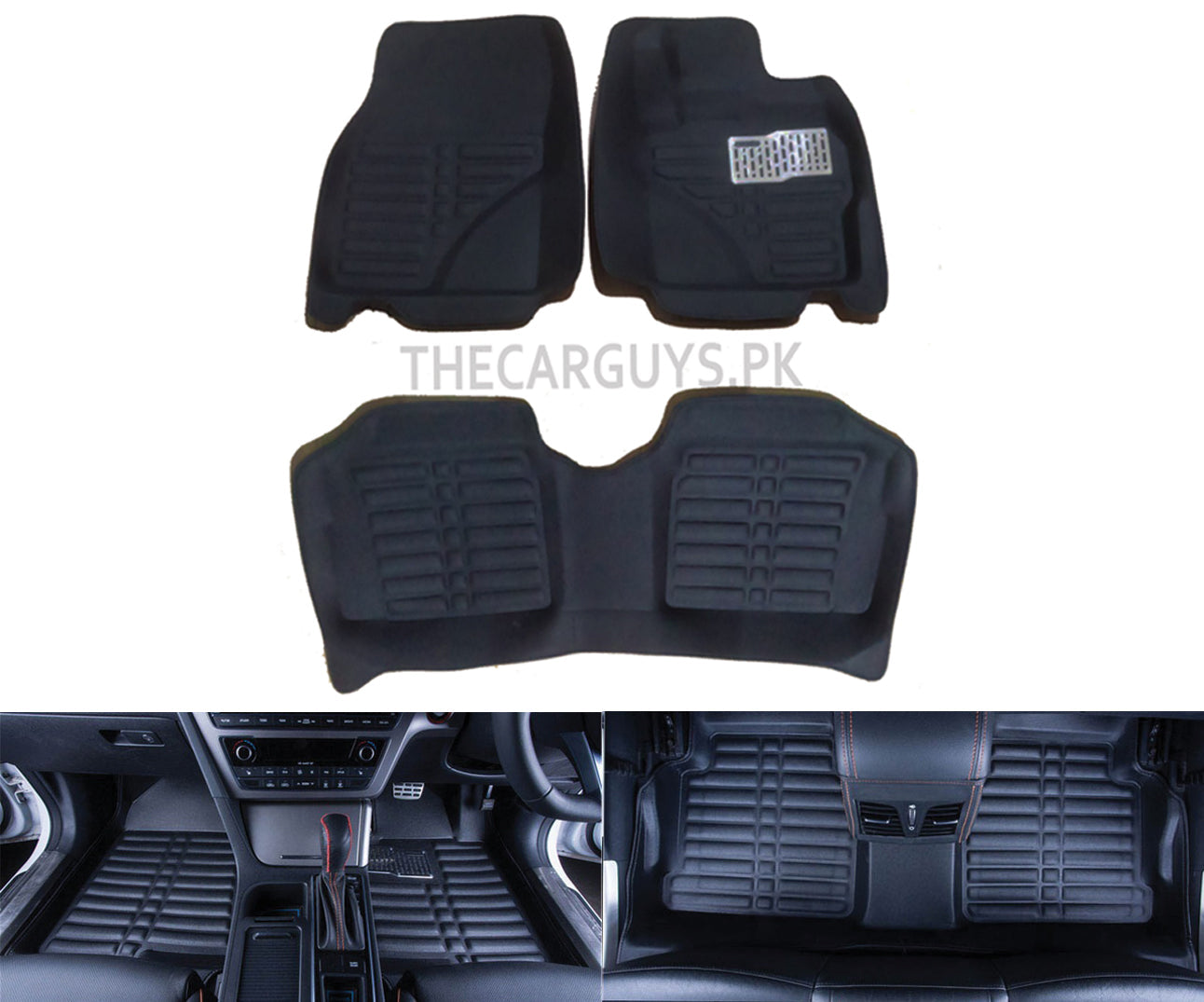 Car Floor Mat 5D Prado Fj-90 1998-2001 Toyota Black Pvc 03 Pcs / Set Standard Quality Fj-90 (China)