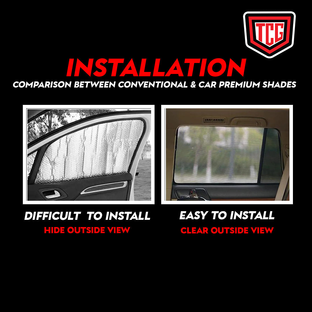 Car Curtain Side Fix Honda Civic 2009 With Logo Black