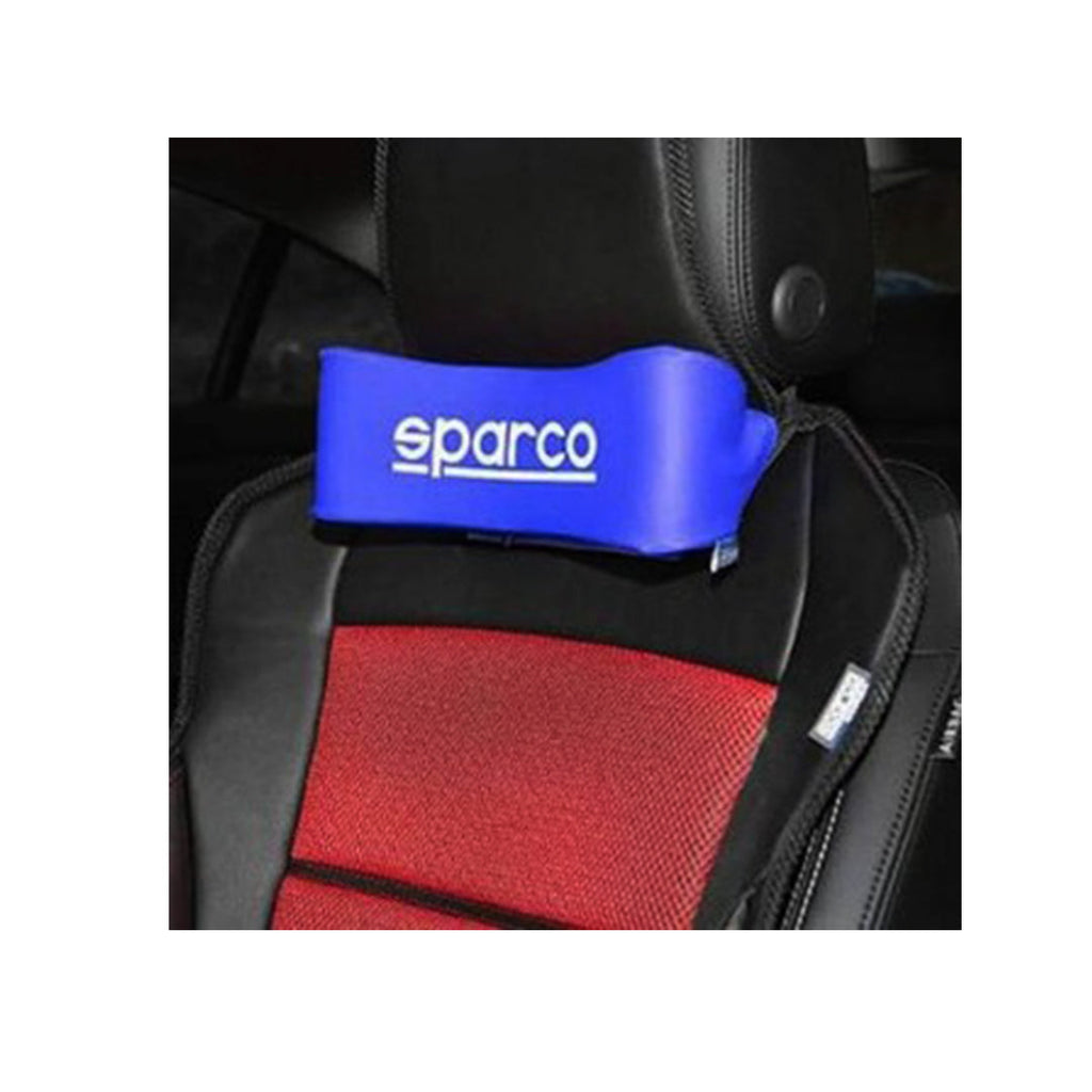 Car Neck Rest Cushions Pvc Leather Material Sparco Logo 01 Pc/Set Blue Blister Pack (China)