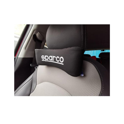 Car Neck Rest Cushions Pvc Leather Material   Sparco Logo 01 Pc/Set Black Blister Pack (China)