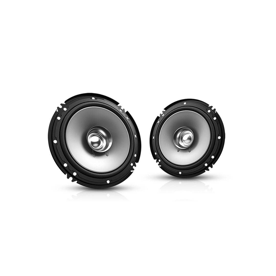 Car Speakers Kenwood 6" Round Shape 2-Way Coaxial 300W Ogp Universal Fitting 02 Pcs/Set Silver Kfc-S1656 Executive Quality
