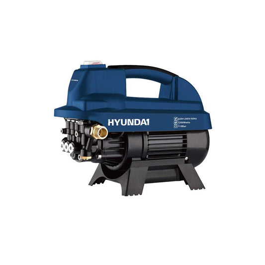 Electric High Pressure Washer Hyundai 1200W 110 Bar With Detegent Bottle  Blue/Black Housing High Power & Heavy Duty  Hpw110-Im