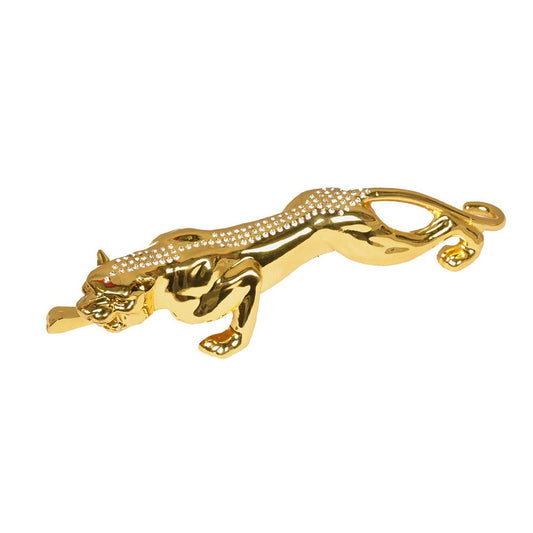 Car Interior Dashboard Ornament/Decoration Leopard Design Without Sound Large Size Golden (China)