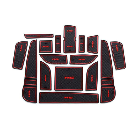 Car Interior Mat Kit Mg Zs 2021 Black/Red Poly Bag Pack  (China)