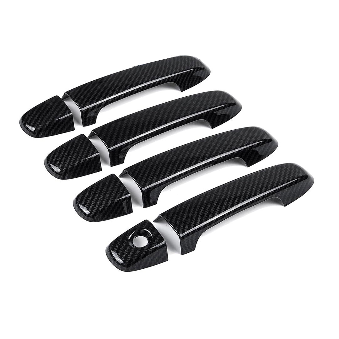 Chrome Handle Covers Full Plastic Tape Type Fitting Toyota Corolla 2015 Black/Carbon 08 Pcs/Set (China)