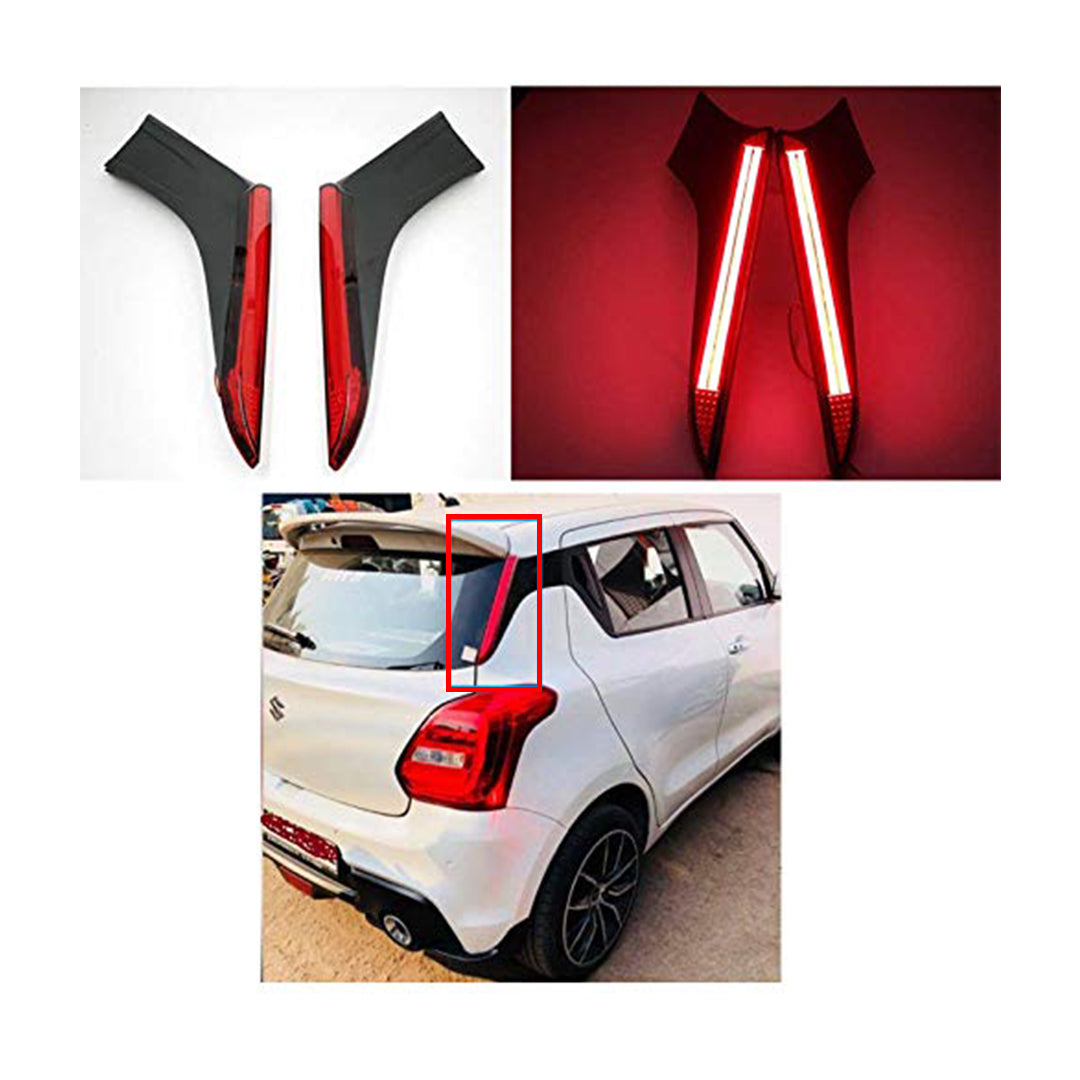 Car Trunk Pillar Arm Light  Suzuki Swift 2022 Oem Fitting Lava Design Red Lens Red Led 02 Pcs/Set Box Pack (China)