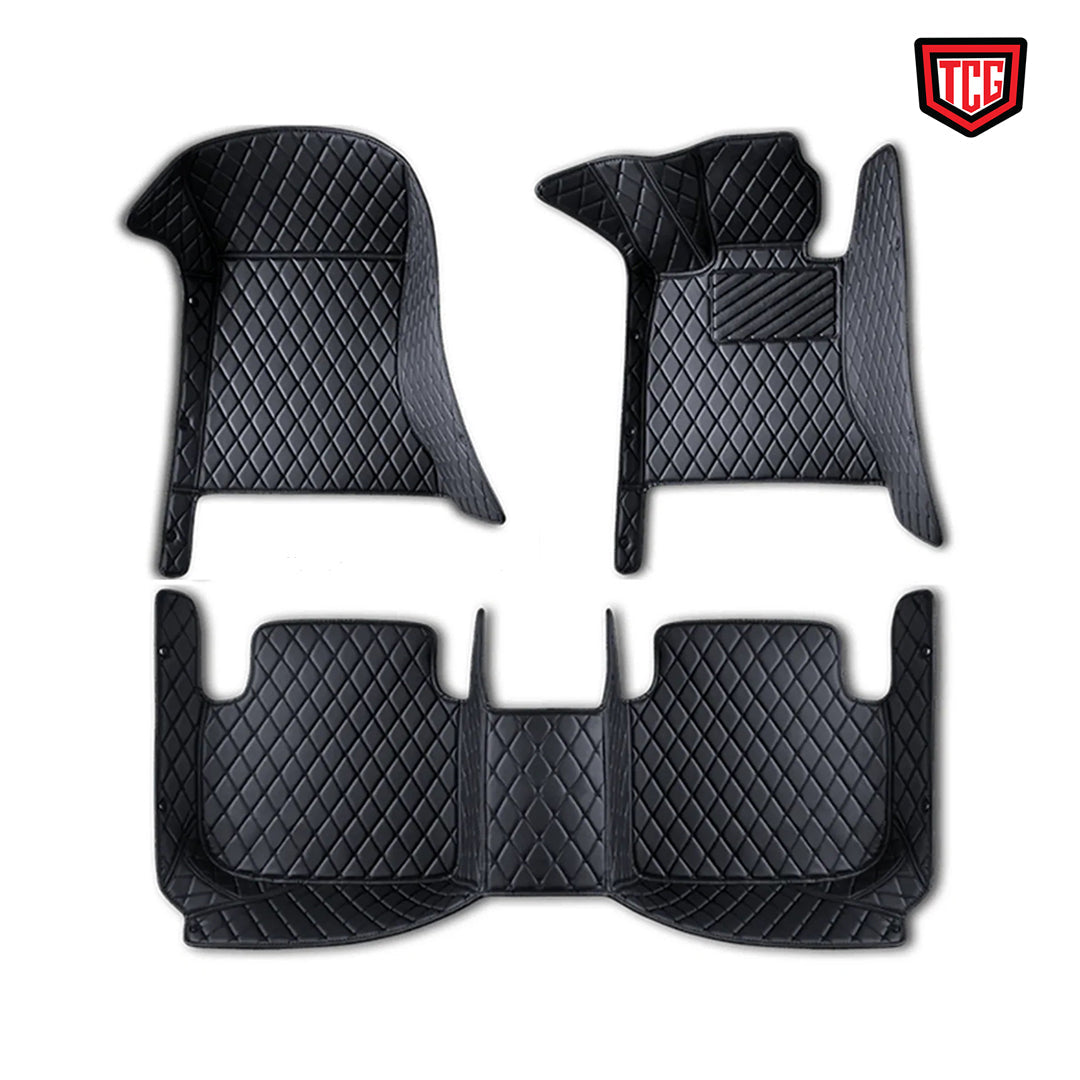 Car Floor Mat 7D Cultus 2020 Suzuki Black Pvc Beige Stitch 03 Pcs / Set Standard Quality (China)