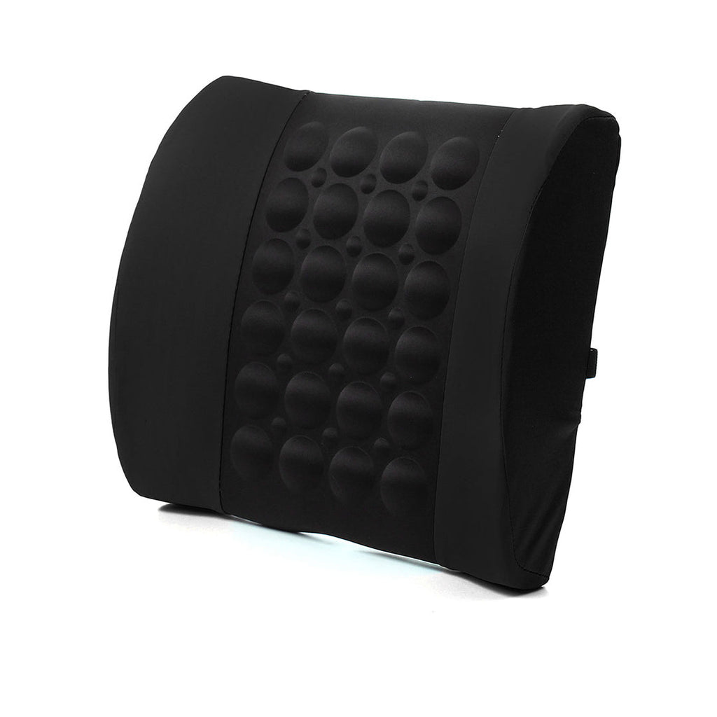 Car Back Rest Cushion Pvc/Fabric/Massager Type Large Size Black 01 Pc/Pack Pvc Bag Pack (China)