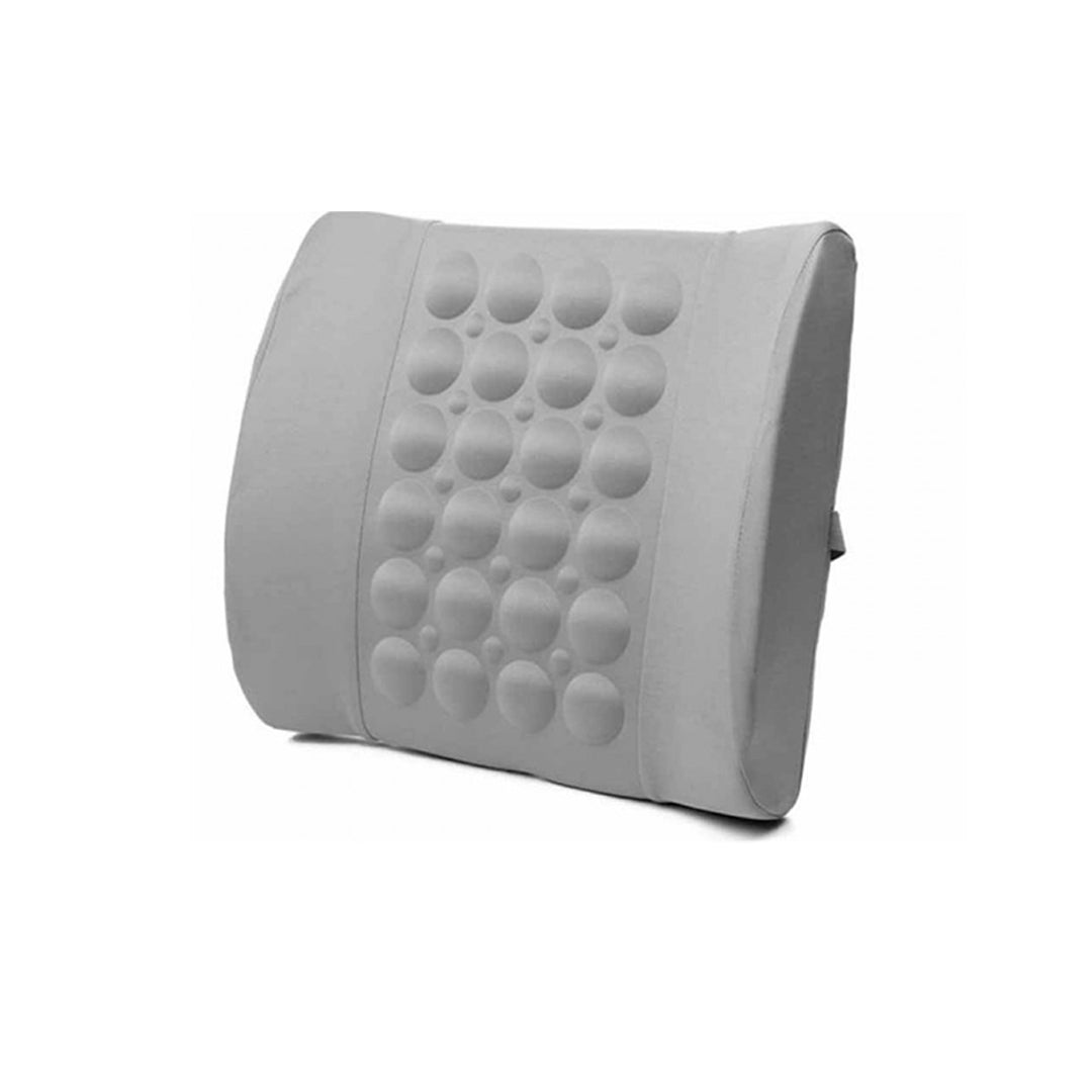 Car Back Rest Cushion Pvc/Fabric/Massager Type Large Size Grey 01 Pc/Pack Pvc Bag Pack (China)