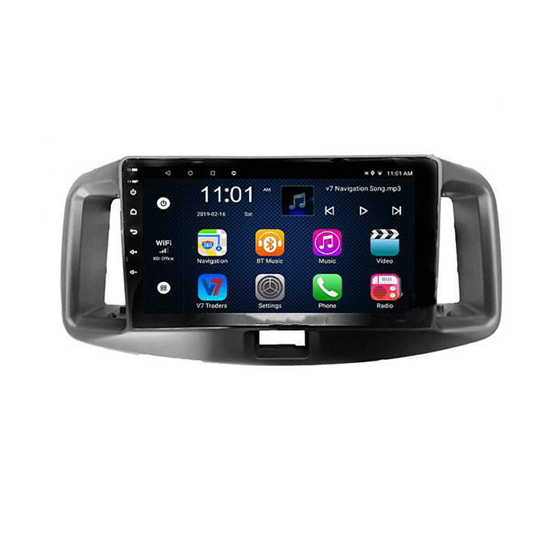 Car In Dash Touch Screen Android Panel Premier Tab Style Daihatsu Mira 9" B/C Mtk 1 Gb 16 Gb Ips Display  Gorilla Glass  Matt Black Navigation (China)