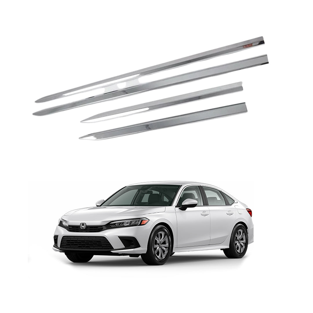 Chrome Door Molding  Steel Tape Type Fitting Honda Civic 2022 Chrome 04 Pcs/Set (China)