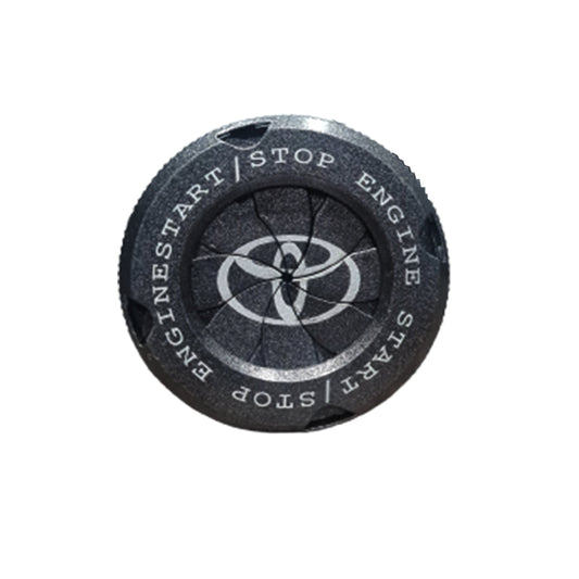 Car Engine Push Start Button Trim / Cover Alloy Housing Spin Design Black Universal Fitting Toyota Logo   Pvc Bag Pack (China)