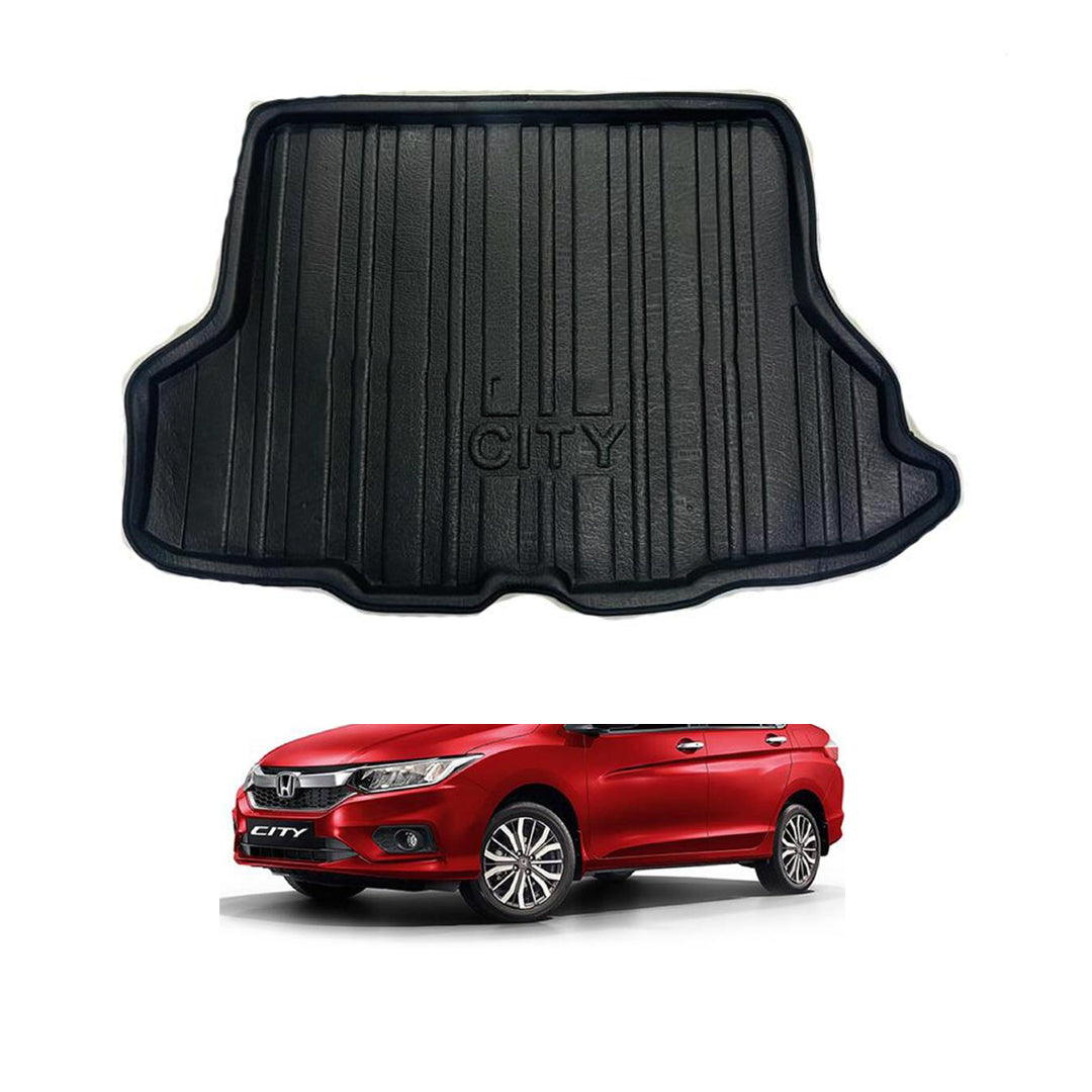 Car Trunk Mat Eva Material  Honda City 2021 Black  City Logo  01 Pc/Set (China)