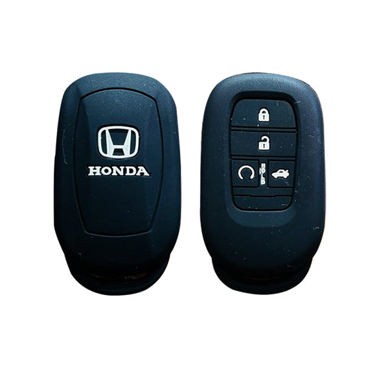 Car Remote Key Cover/Casing Silicone Black Type Honda Civic 2016-2021 Honda Logo Black Poly Bag Pack  (China)