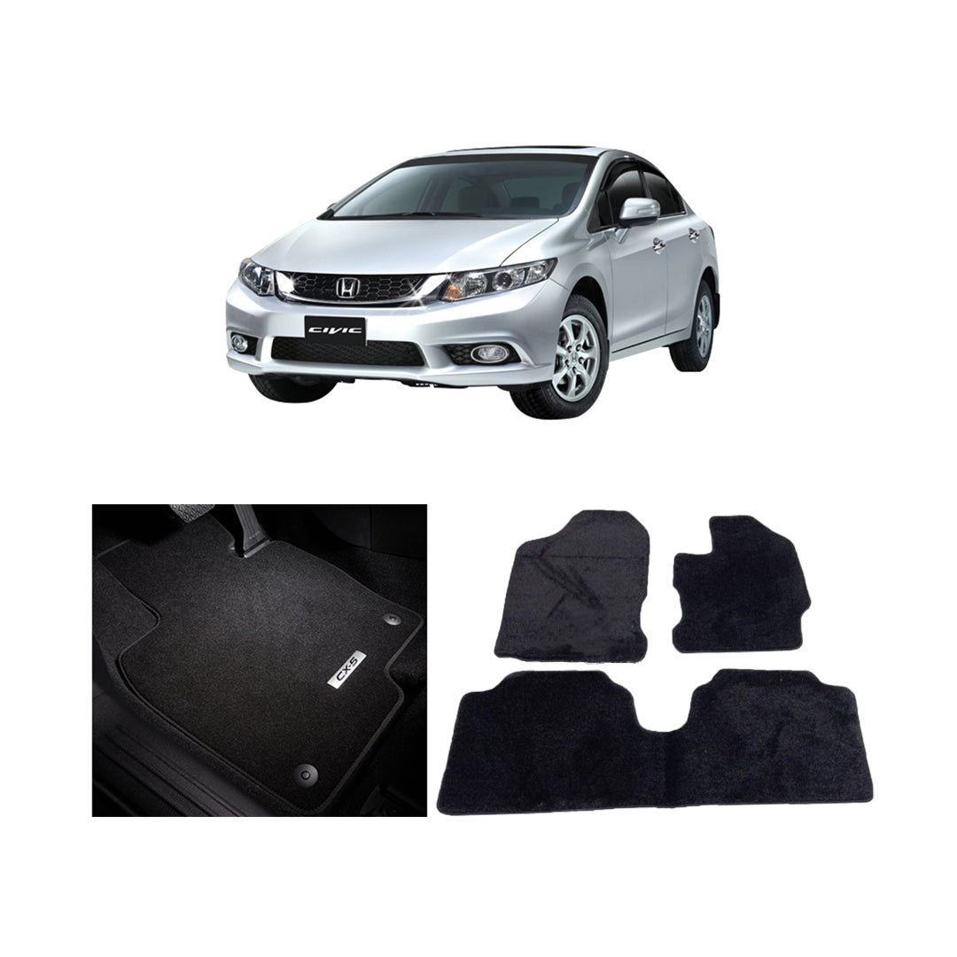 Car Floor Mat Premium Carpet Material Oem Fitting Honda Civic 2015 03 Pcs / Set Beige Poly Bag Pack 182- Civic (China)