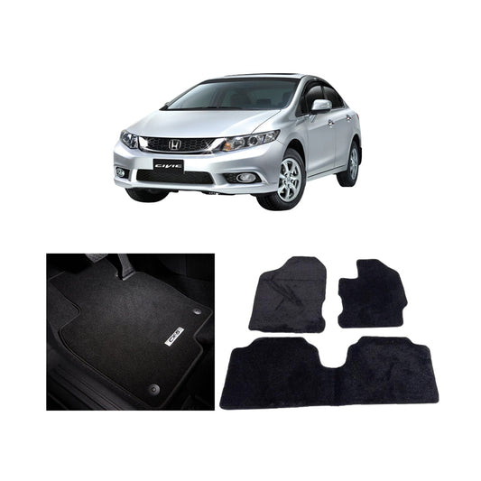 Car Floor Mat Premium Carpet Material Oem Fitting Honda Civic 2015 03 Pcs / Set Beige Poly Bag Pack  182- Civic (China)