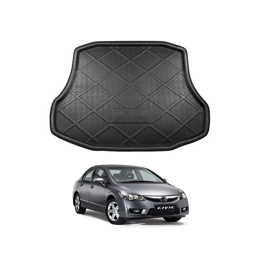 Car Trunk Mat Eva Material  Honda Civic 2009 Black  Civic Logo  01 Pc/Set (China)