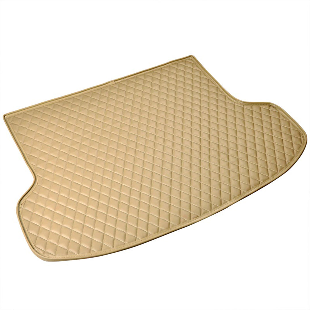 Car Trunk Mat 7D Type Toyota Corolla 2018 Beige Beige Stitch Corolla Logo  01 Pc/Set