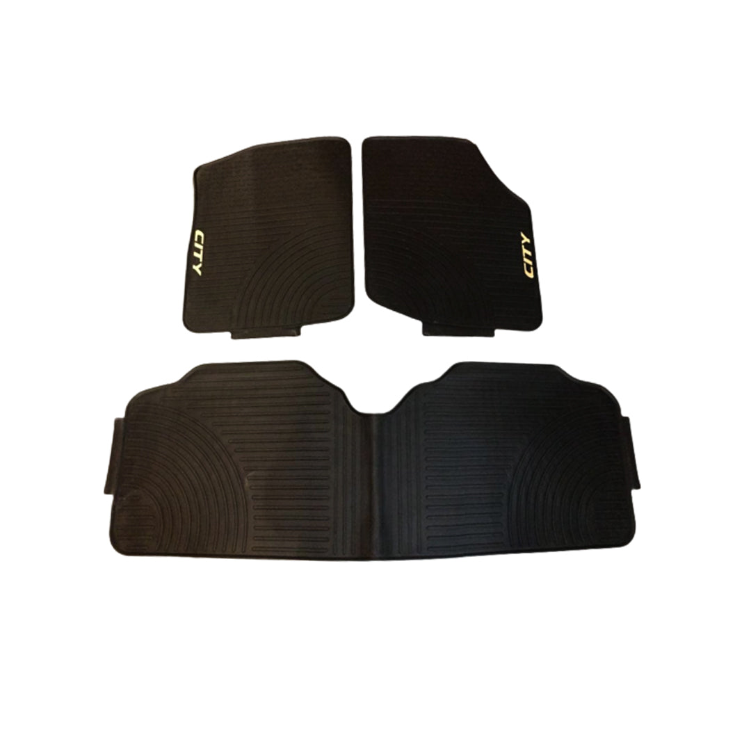 Car Floor Mat Silicone / Latex Material Oem Fitting Honda City 2018 Black Honda 03 Pcs / Set Poly Bag Pack (China)
