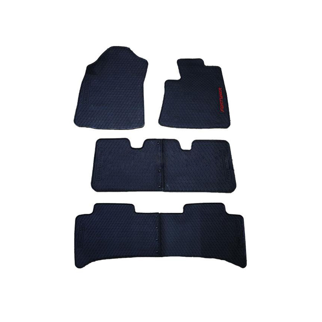 Car Floor Mat Silicone / Latex Material Oem Fitting Toyota Fortuner 2018 Black Toyota 05 Pcs/Set Poly Bag Pack (China)