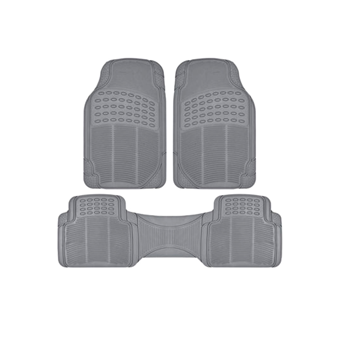 Car Floor Mat Pvc Material Universal Fitting  Standard Quality Grey Pvc 03 Pcs / Set Poly Bag Pack  Yamashiro Fy-304 (China)