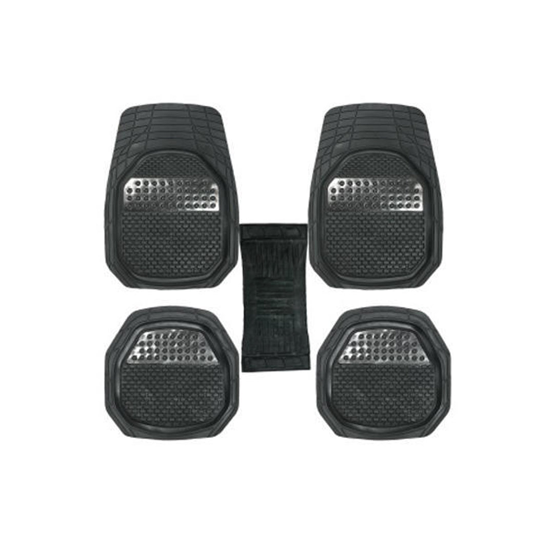 Car Floor Mat Pvc Material Universal Fitting Black Pvc 05 Pcs/Set Poly Bag Pack Yamashiro Fy-503 (China)