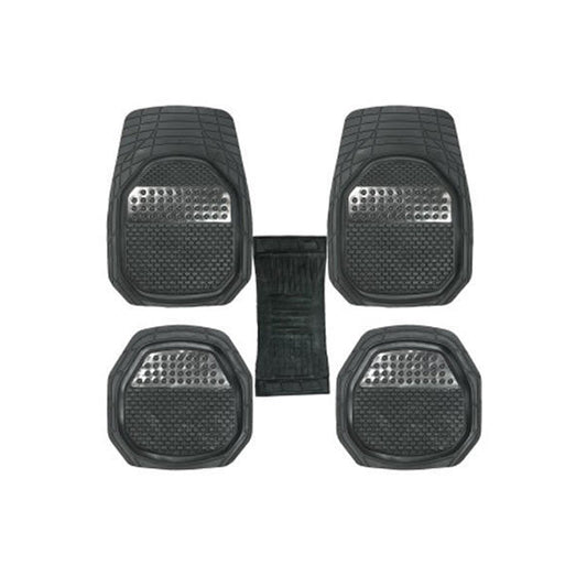 Car Floor Mat Pvc Material Universal Fitting  Standard Quality Black Pvc  05 Pcs/Set Poly Bag Pack  Fy-504 (China)