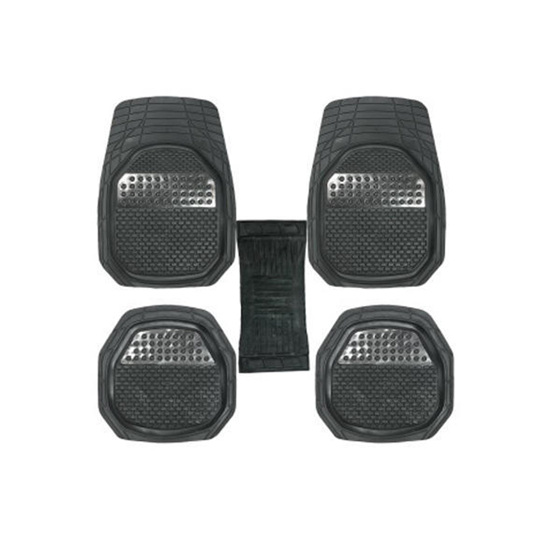Car Floor Mat Pvc Material Universal Fitting Standard Quality Black/Carbon 05 Pcs/Set Poly Bag Pack Fy-5004 (China)