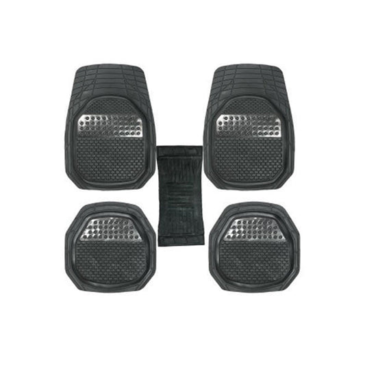 Car Floor Mat Pvc Material Universal Fitting  Standard Quality Black/Carbon 05 Pcs/Set Poly Bag Pack  Fy-5004 (China)